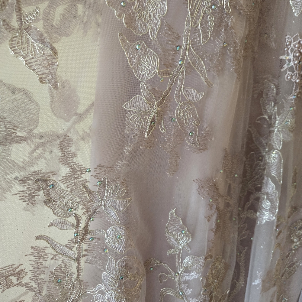Jovani Mauve Spaghetti Strap - Picture 6 of 12